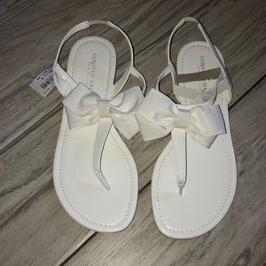 Christian Soriano women’s white sandals with bow